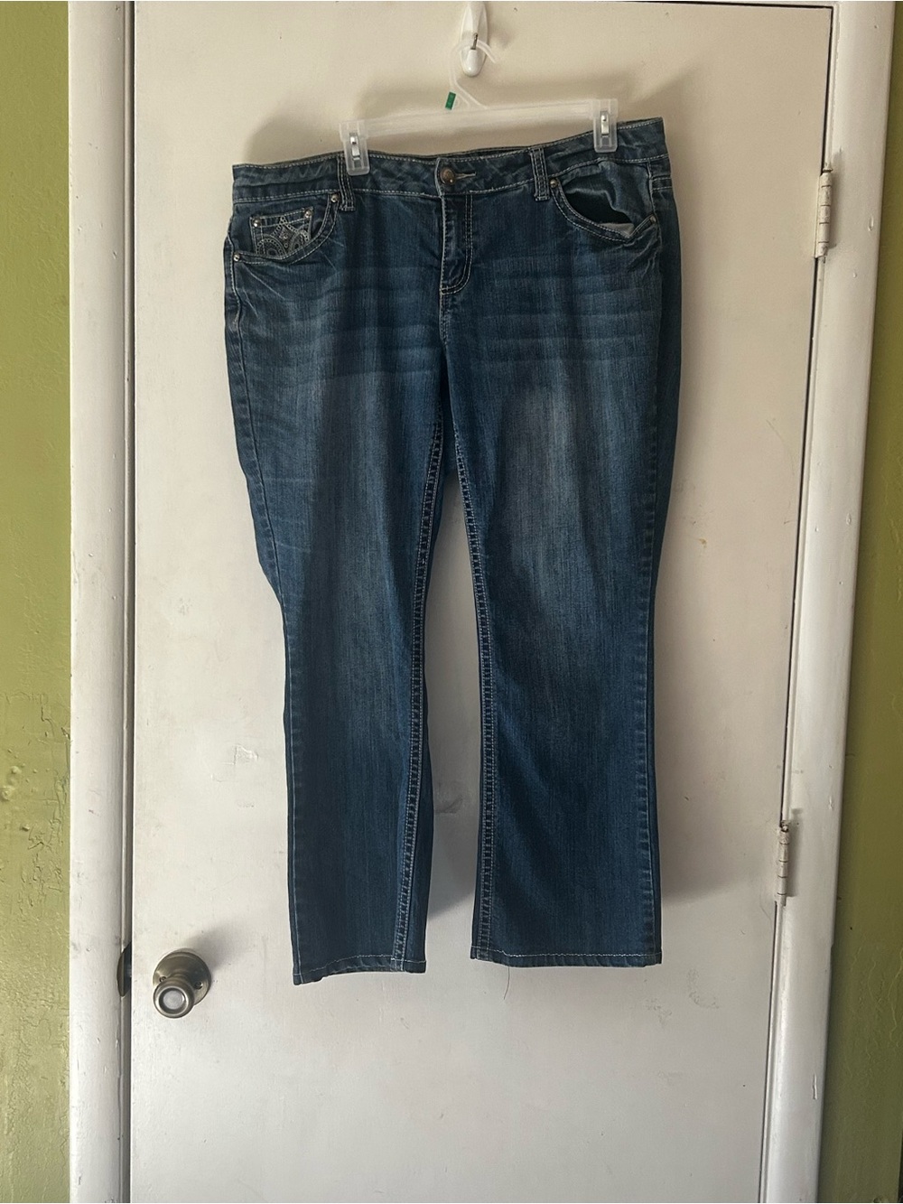 ZCO Women's Dark Blue Straight-Leg Jeans